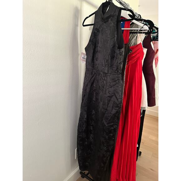 SAU LEE Jill Chinese Jacquard Pencil Dress in Black - Picture 9 of 12